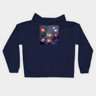 Butterflies in the Night Kids Hoodie